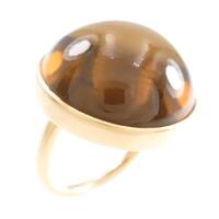 18KYG スモーキークオーツリング