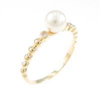 K18YG アコヤパールリング