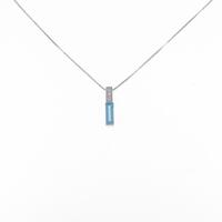 K18WG ブルートパーズネックレス