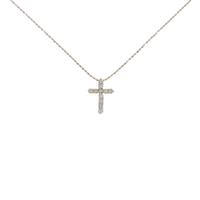 K10PG クロス ダイヤモンドネックレス