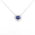【リメイク】PT ハート サファイヤネックレス