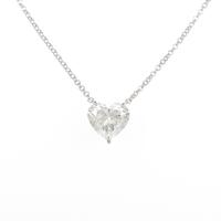 K18WG ハート ダイヤモンドネックレス 2．004ct・H・SI2・ハートシェイプ