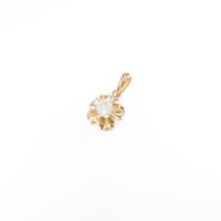 K18YG フラワー ダイヤモンドペンダント