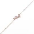 K10PG ハート ダイヤモンドブレスレット