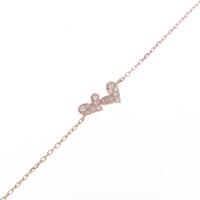 K10PG ハート ダイヤモンドブレスレット