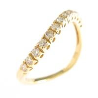 K18YG ハーフエタニティ ダイヤモンドリング