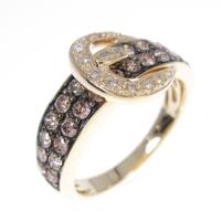 14KTYG／14KTBG ベルト ダイヤモンドリング