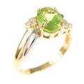 K18YG／PT ペリドットリング