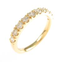 【リメイク】K18YG ハーフエタニティ ダイヤモンドリング