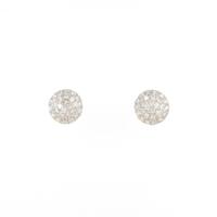 【リメイク】K18WG パヴェ ダイヤモンドピアス