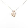 K18PG ハート ダイヤモンドネックレス