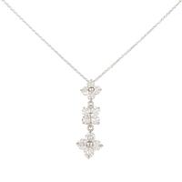 【リメイク】K18WG フラワー ダイヤモンドネックレス