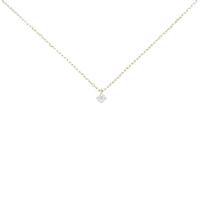 K18YG ソリティア ダイヤモンドネックレス