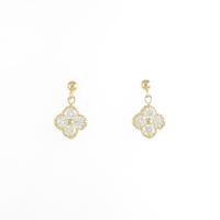 【リメイク】K18YG フラワー ダイヤモンドピアス