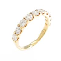 K18YG ハーフエタニティ ダイヤモンドリング