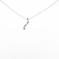 K18WG カラーストーンネックレス