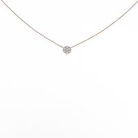 K18PG／K18YG フラワー ダイヤモンドネックレス