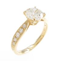 【リメイク】K18YG ダイヤモンドリング 1．018ct・K・I1・GOOD