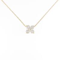 【リメイク】K18YG フラワー ダイヤモンドネックレス