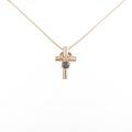 K18PG クロス ダイヤモンドネックレス