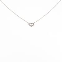 K18PG ハート ダイヤモンドネックレス