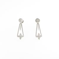 PT フラワー ダイヤモンドイヤリング