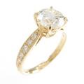 【リメイク】K18YG ダイヤモンドリング 1．563ct・L・SI2・3EXT