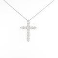 PT／K18WG クロス ダイヤモンドネックレス