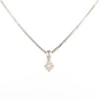 K18WG ダイヤモンドネックレス 0．200ct・G・VS1・VG