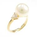 K18YG アコヤパールリング
