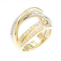 K18YG／PT ダイヤモンドリング