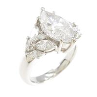 プラチナダイヤモンドリング 3．011ct・F・I1・マーキスカット