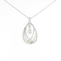 プラチナダイヤモンドネックレス 0．325ct・D・SI1・ペアシェイプ