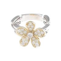 18KWG／18KYG フラワー ダイヤモンドリング