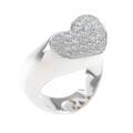 750WG ハート ダイヤモンドリング