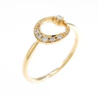 K18YG ムーン ダイヤモンドリング