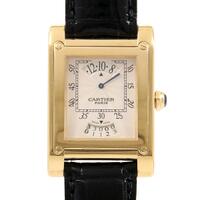 カルティエ W1534451 タンクアビスアギシェタイム＆デイト YG 手巻