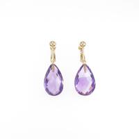 K18YG アメジストイヤリング