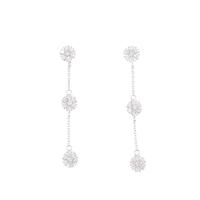 【リメイク】K18WG フラワー ダイヤモンドピアス