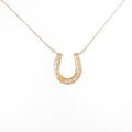 K18PG ホースシュー ダイヤモンドネックレス