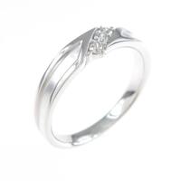 K14WG スリーストーン ダイヤモンドリング