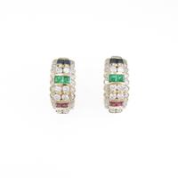 750YG／750WG／K18YG カラーストーンピアス