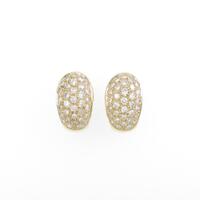 K18YG パヴェ ダイヤモンドピアス