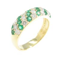 K18YG エメラルドリング