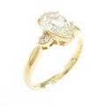K18YG ダイヤモンドリング 1．085ct・VLY・SI1・ペアシェイプ