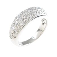 PT パヴェ ハーフエタニティ ダイヤモンドリング