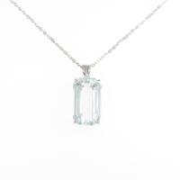 750WG／PT アクアマリンネックレス