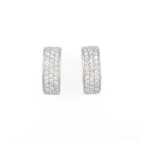 K18WG パヴェ ダイヤモンドピアス