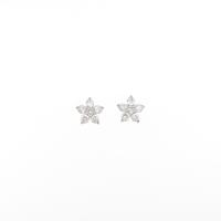 【新品】PT フラワー ダイヤモンドピアス