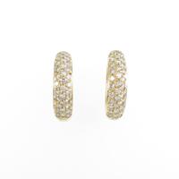 K18YG パヴェ ダイヤモンドピアス